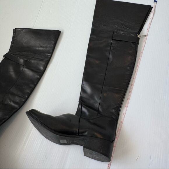 Stelle Monelle over the knee fold down black leather riding boots size 39 / 8.5 - Picture 10 of 14
